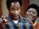 John Amos, left, with co-star Esther Rolle in an episode of the CBS sitcom “Good Times.” The show premiered in 1974 and aired for six seasons. (CBS via Getty Images)