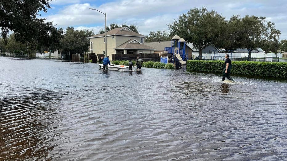 Historic Pasco County flooding prompts voluntary evacuation on Friday. Image is courtesy of the Pasco County Sheriff's Office. 
